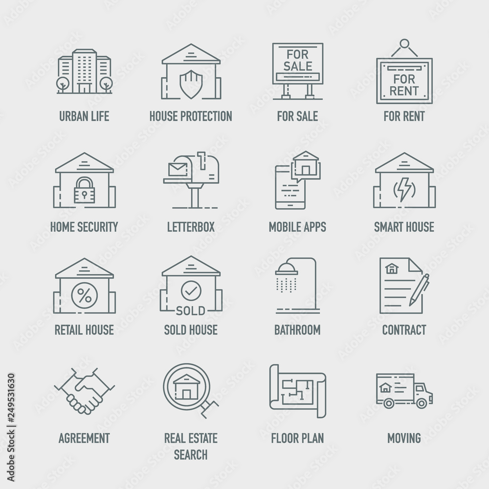 Fototapeta premium Real Estate Icon Set