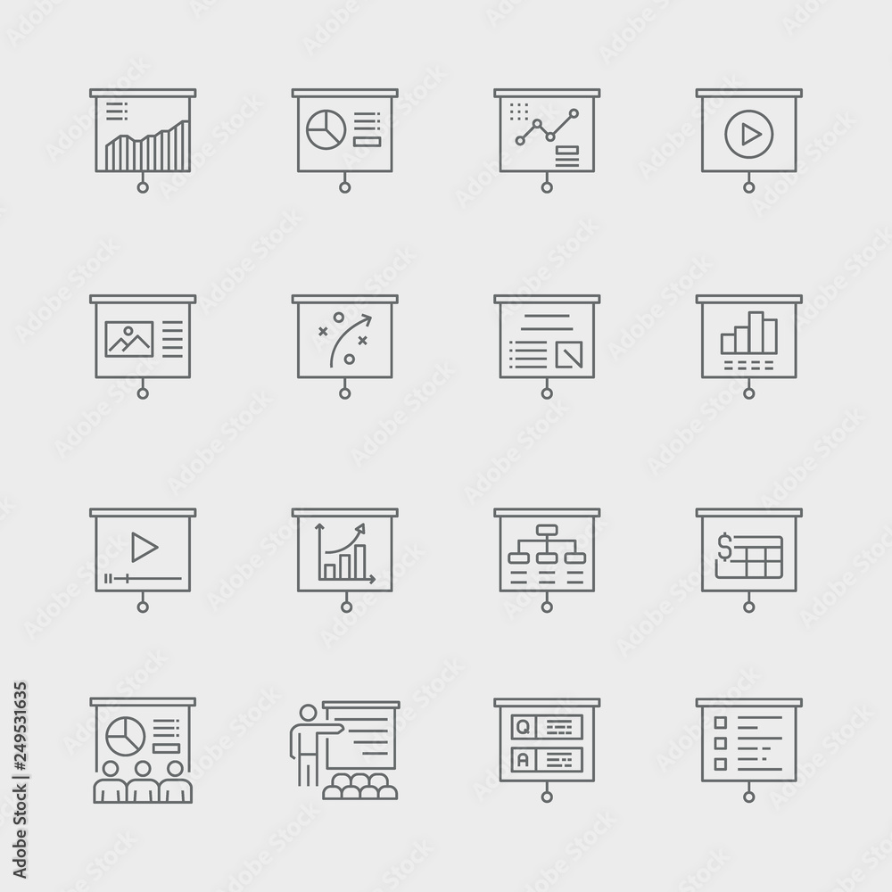 Presentation Icon Set Presentation Icon Set