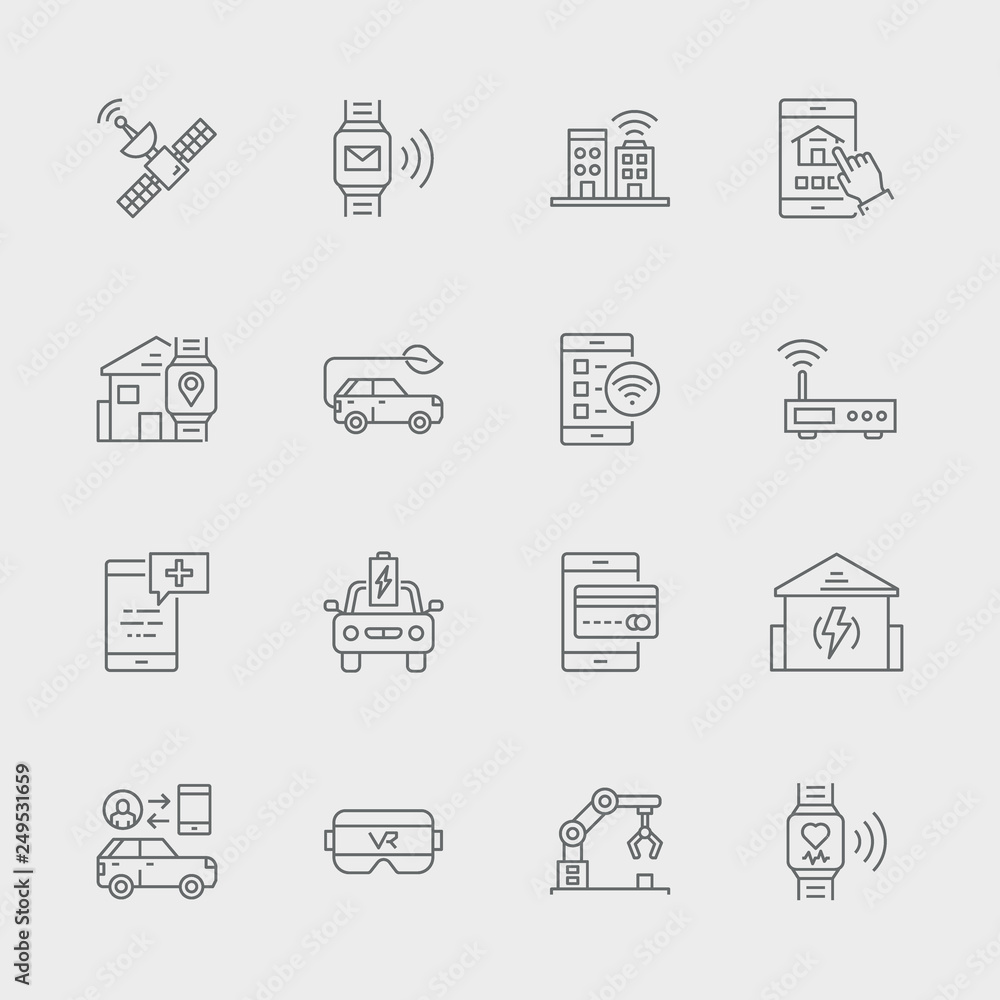 Smart Technology Icon Set Smart Technology Icon Set