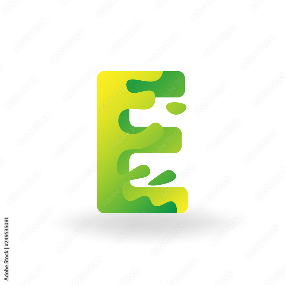 E logo letter with blue gradient color and glow style E logo letter with blue gradient color and glow style