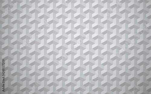 Fototapeta Naklejka Na Ścianę i Meble -  Grey abstract background with geometric pattern with 3d effect.