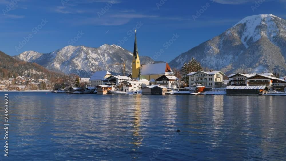 Rottach Egern at Tegernsee Lake in winter, Bavaria, Germany Rottach Egern at Tegernsee Lake in winter, Bavaria, Germany