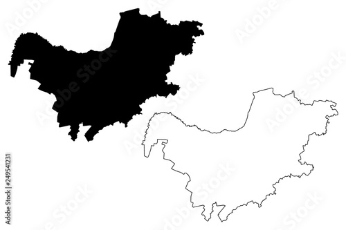 North West Province (Provinces of South Africa, Republic of South Africa, Administrative divisions, RSA) map vector illustration, scribble sketch North West map