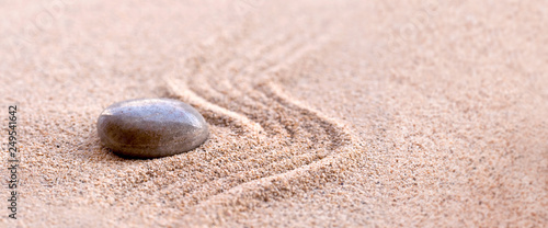 Panel kuchenny z motywem Zen stone and sand, panoramic zen still life