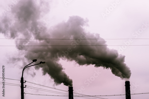 smoke from chimney air pollution