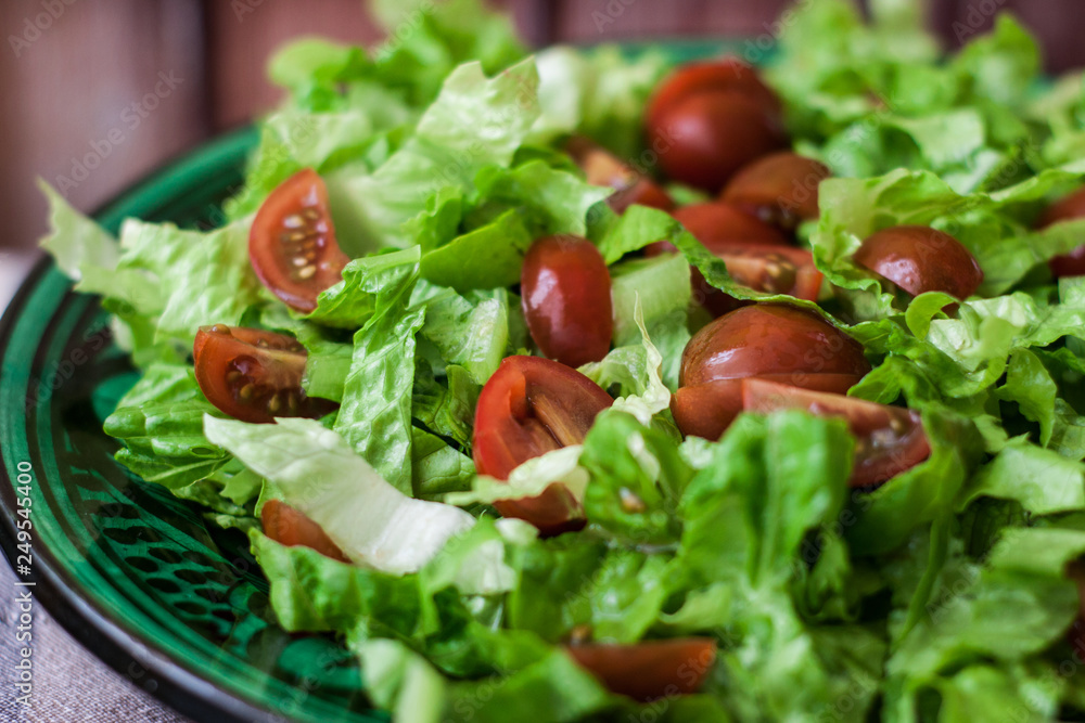 Vegetarian salad on bowl Vegetarian salad on bowl