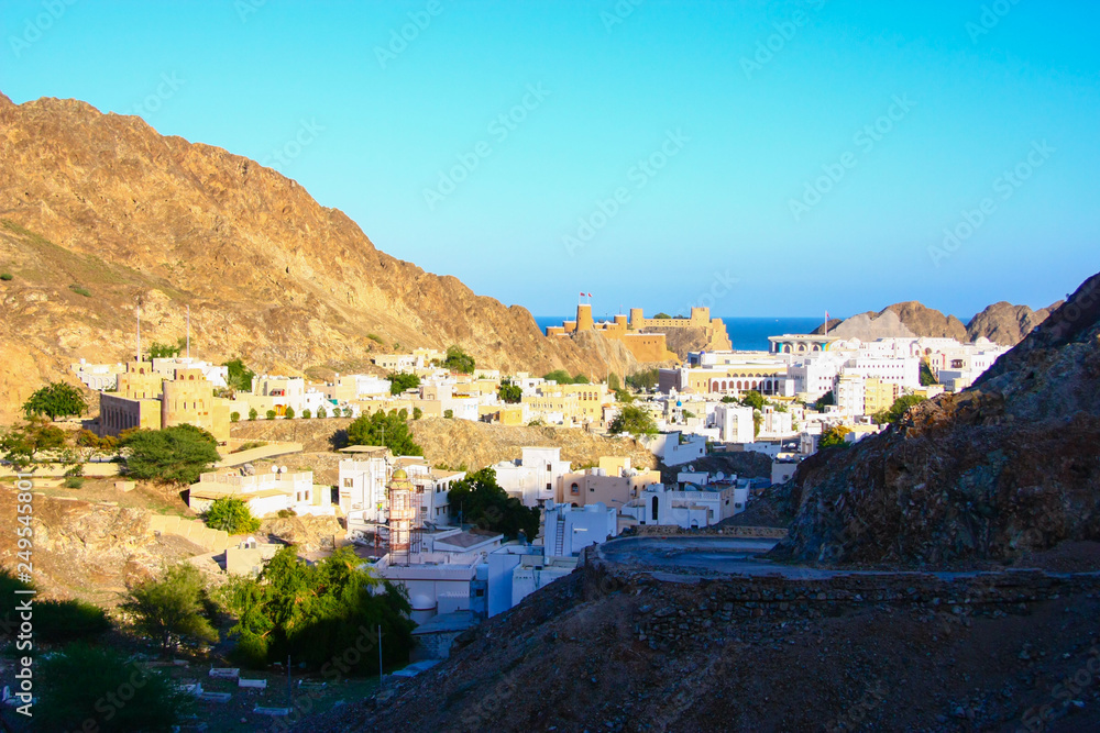 The beautiful skyline of Oman Muscat