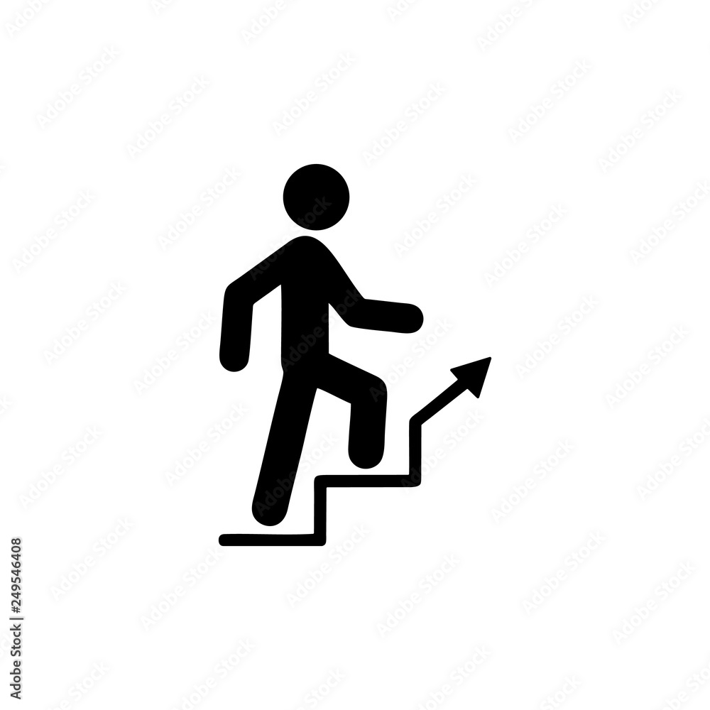 Man climbing stairs Man climbing stairs