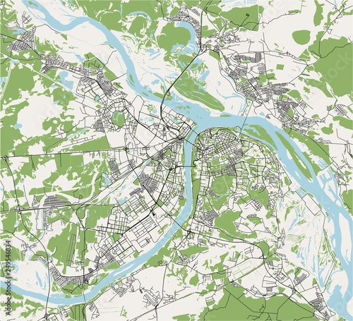 vector map of the city of Nizhny Novgorod, Russia
