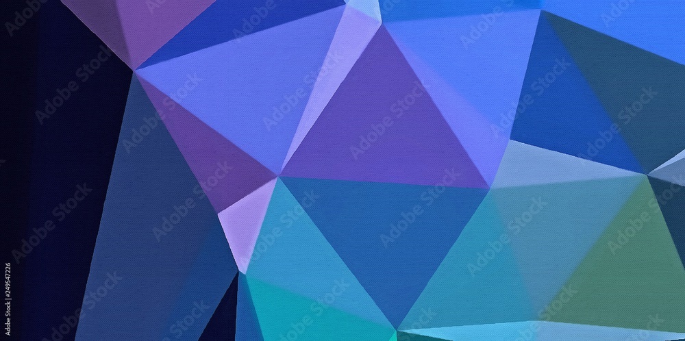 Obraz premium Abstract polygonal background. Triangles texture. Geometric modern art. Futuristic simple painting on canvas. Pattern for design. Backdrop template. Low poly concept artwork. Decorative elements. 