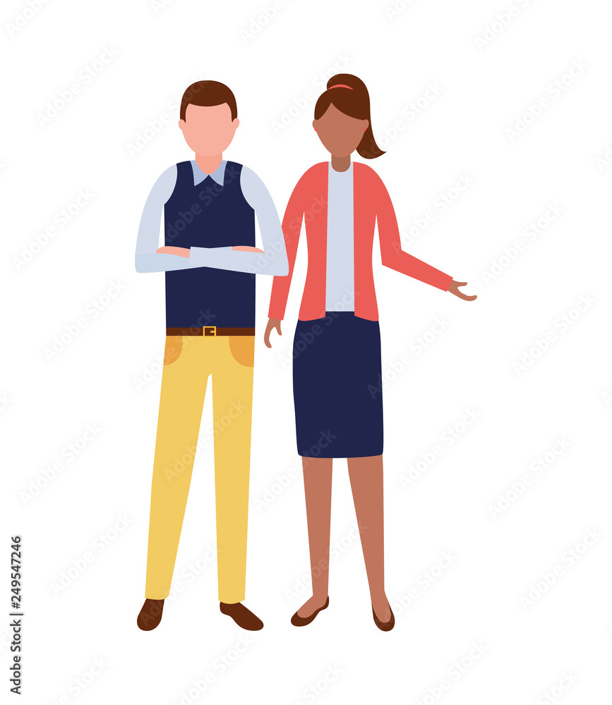 business man and woman business man and woman