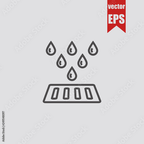 Drain system icon.Vector illustration.	