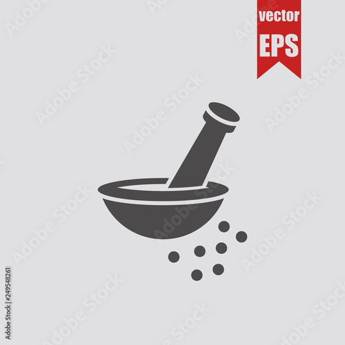 Mortar icon.Vector illustration.	