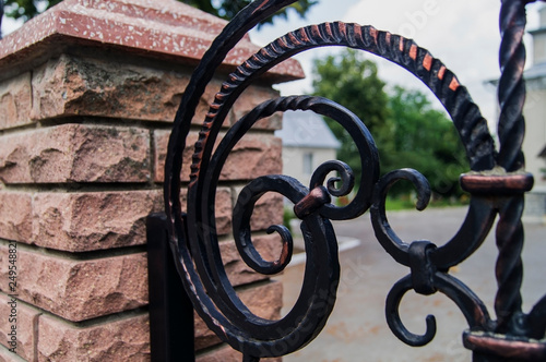 Elements of forged decorative forged fencing