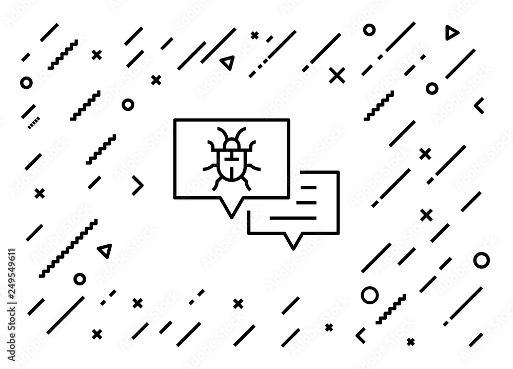 Virus Message Icon Concept Virus Message Icon Concept