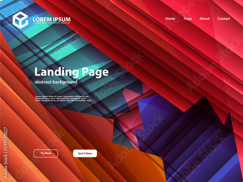 website landing page abstract line layering with copy space background