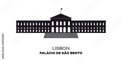 Assembly of the Nation building, Sao Bento Palace at Lisbon, Portugal photo