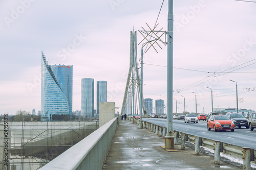 Old city streets, tourists and architecture. Old bridge, streets and urban view. Travel photo 2019.