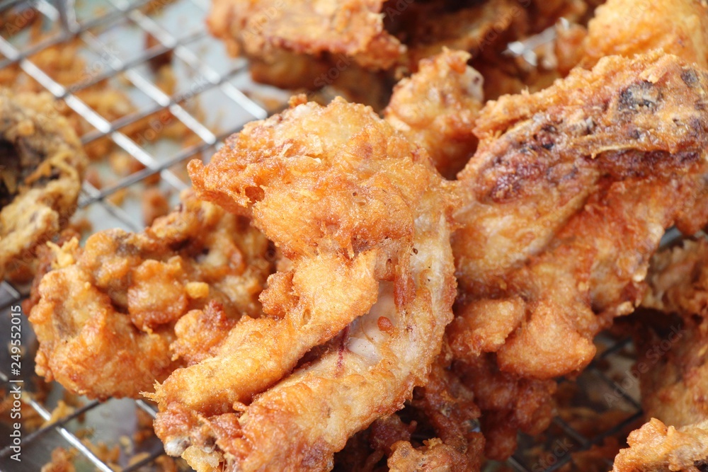 Fried chicken is delicious in street food Fried chicken is delicious in street food