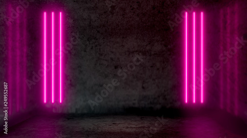 Empty dark abstract room wi...