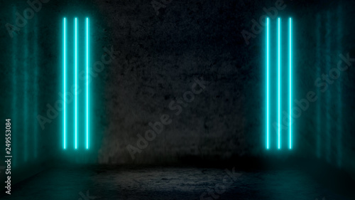 Empty dark abstract room wi...