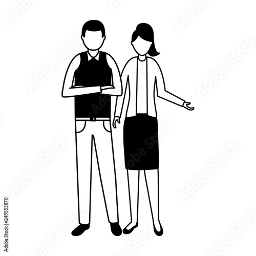 business man and woman
