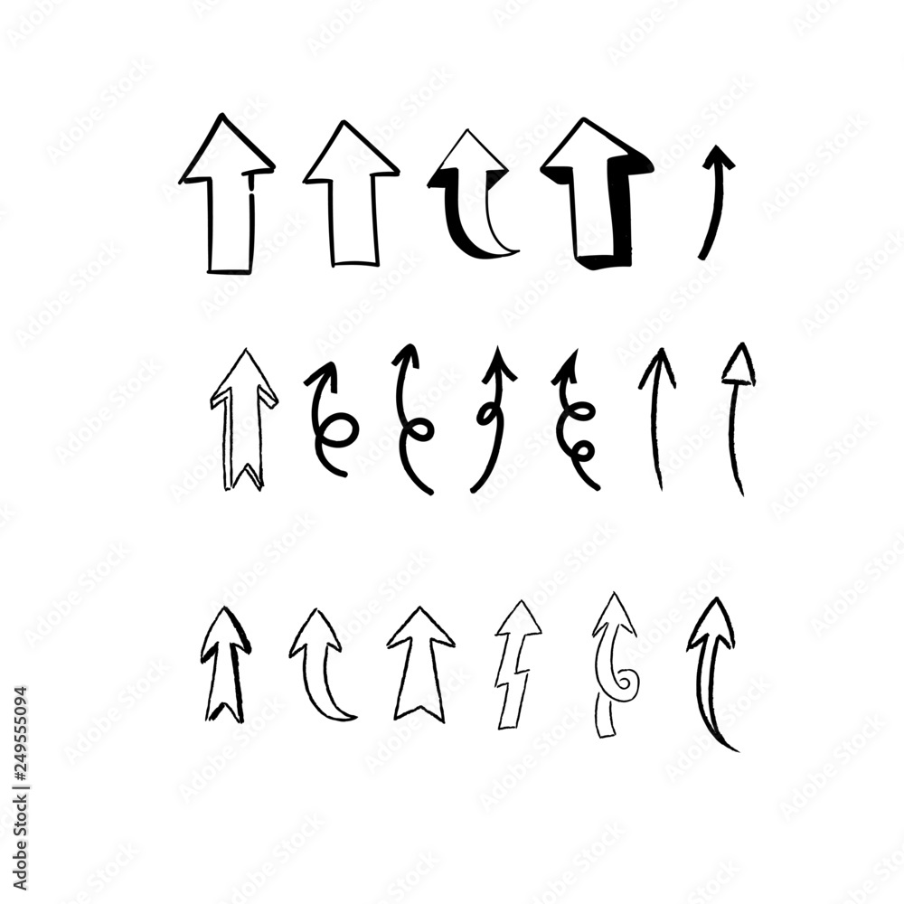 Arrow doodles vector set Arrow doodles vector set