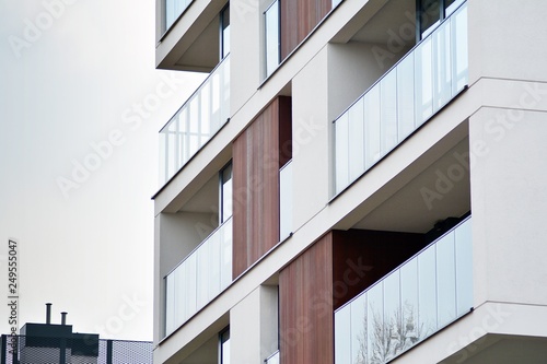 Modern European residential apartment building