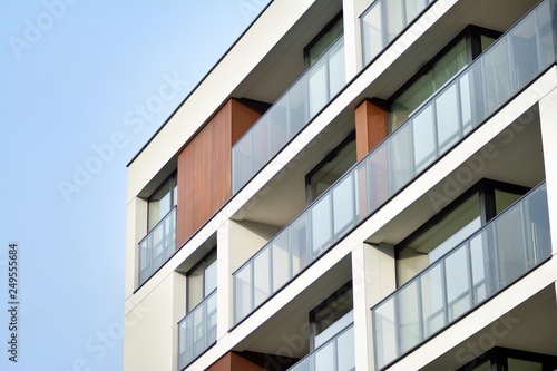 Modern European residential apartment building