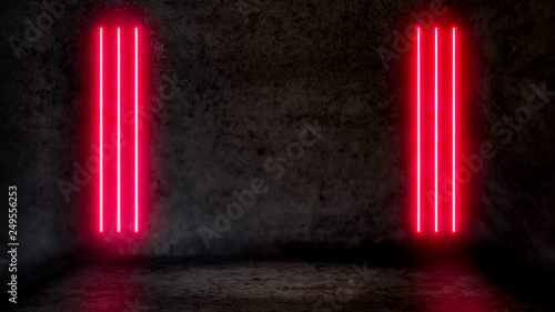 Empty dark abstract room wi...