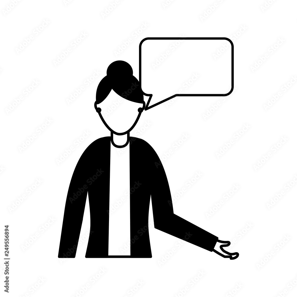 business woman speech bubble business woman speech bubble