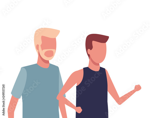 faceless guys sports running
