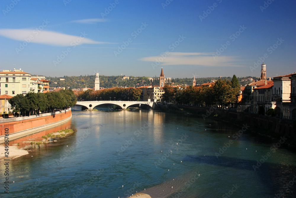 View of the ancient city of Verona, Italy
