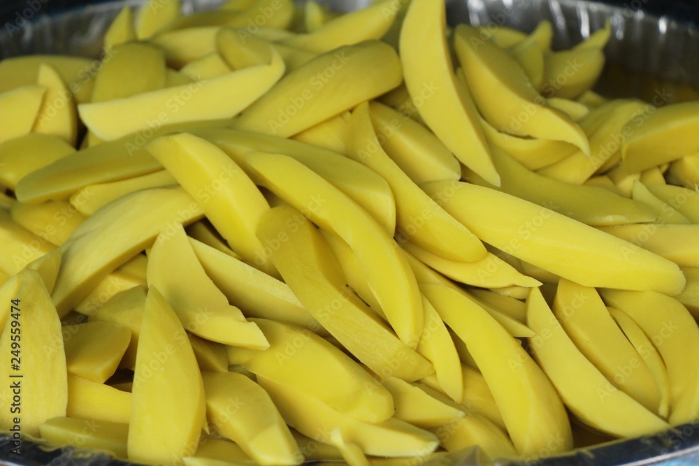 Pickled mango is delicious at street food Pickled mango is delicious at street food