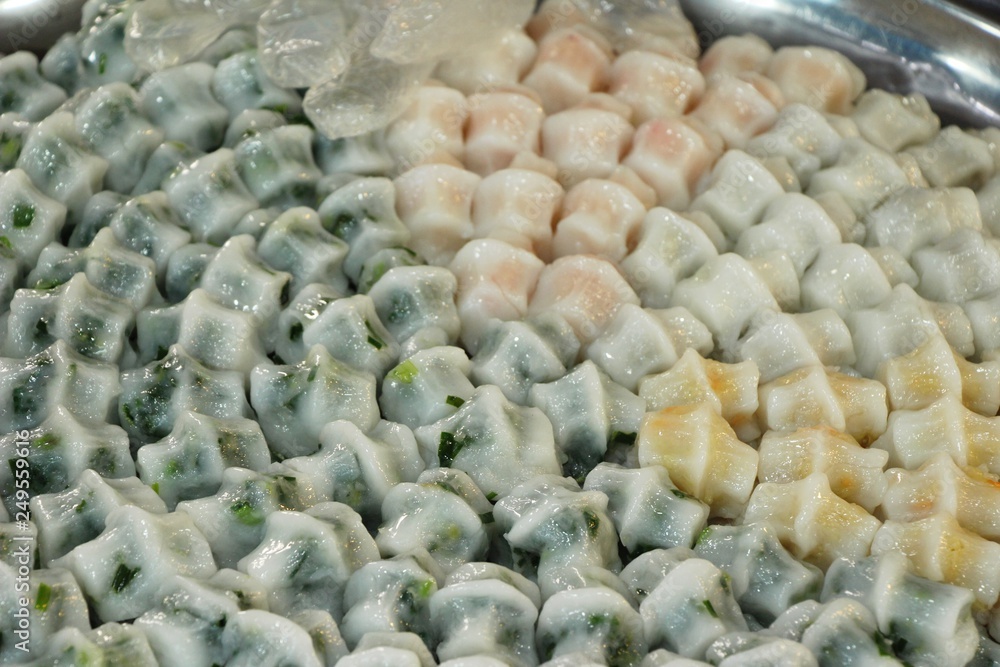 Steamed dumpling stuffed with garlic chives delicious Steamed dumpling stuffed with garlic chives delicious
