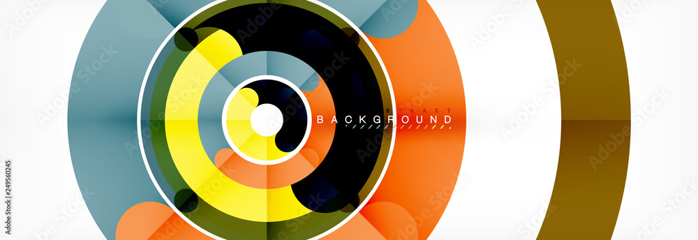 Vector outlined stroke circles composition Vector outlined stroke circles composition
