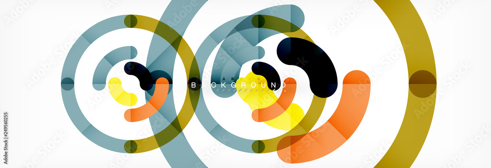 Vector outlined stroke circles composition Vector outlined stroke circles composition