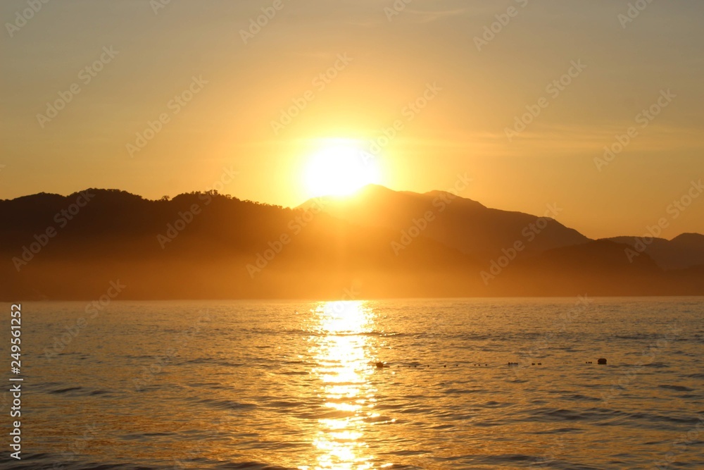 nascer do sol, pescadores, linda paisagem nascer do sol, pescadores, linda paisagem
