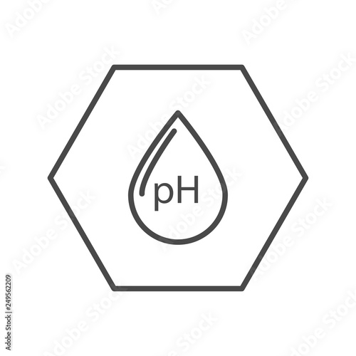 Icon ph skin, skin moisturizing. Transparent background, vector illustration.