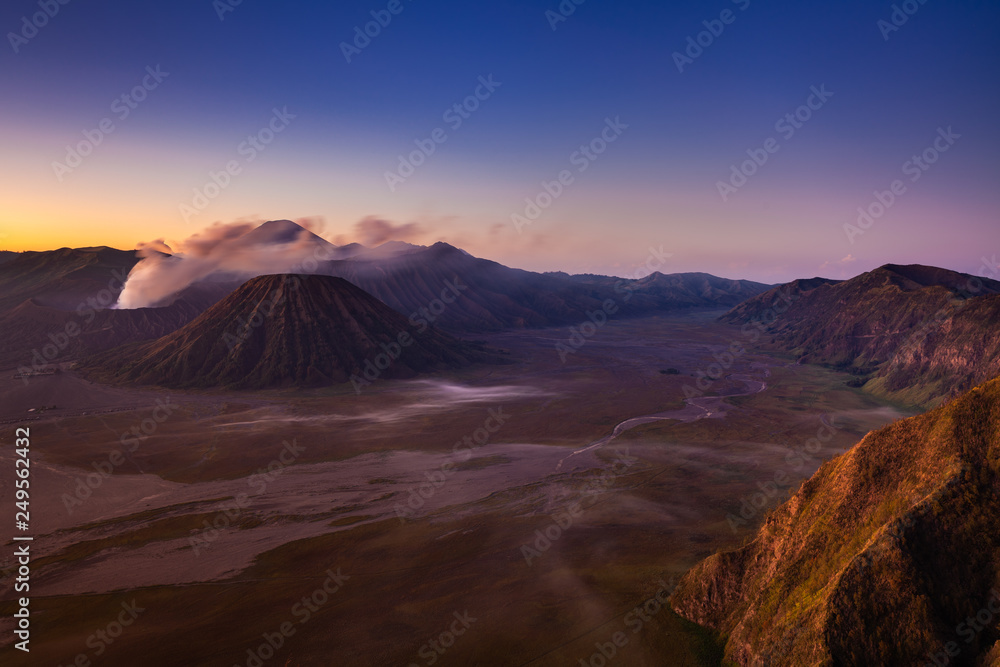 Bromo volcano at sunrise, Java, Indonesia Bromo volcano at sunrise, Java, Indonesia