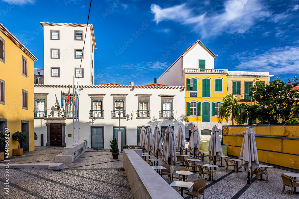  The old historic town center of Funchal, Madeira island, Portugal.