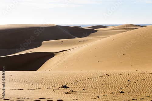 Gran Canaria dunes - Maspalomas sand desert landscape. Spain