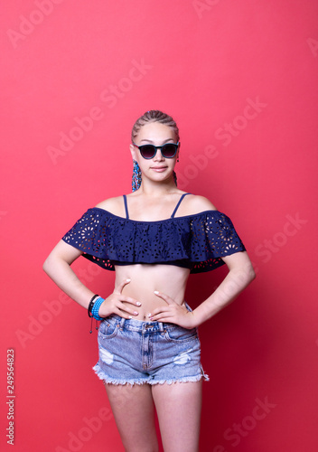 fashion portrait of young woman