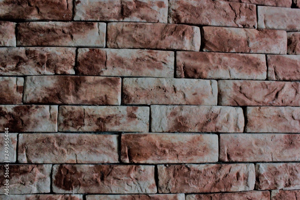 Brick decorative in finishing of the room from within. The wall is made of bricks. Brick decorative in finishing of the room from within. The wall is made of bricks.