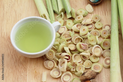 Lemongrass tea for health with fresh lemongrass