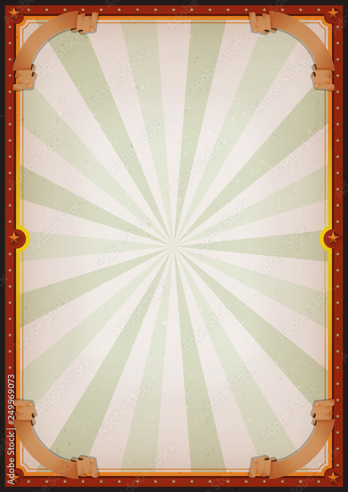 Vintage Blank Circus Poster Sign/ Illustration of retro and vintage circus poster  background, with empty space and grunge texture for arts festival events  and entertainment background Stock Vector | Adobe Stock