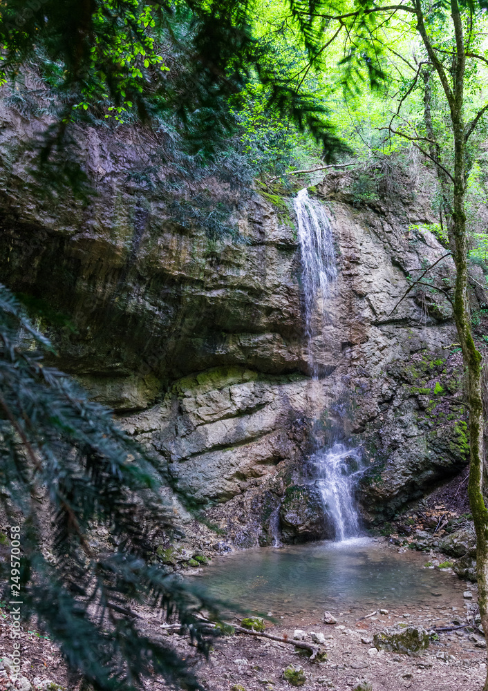 Fototapeta premium Mountain Waterfall Suatkan, Crimea