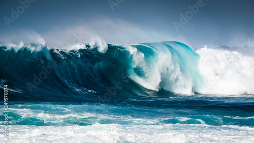 Waves breaking on the coast of Lanzarote, La Santa.
