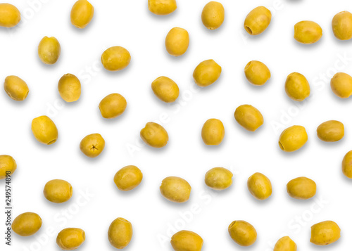 Background of olives on white background.