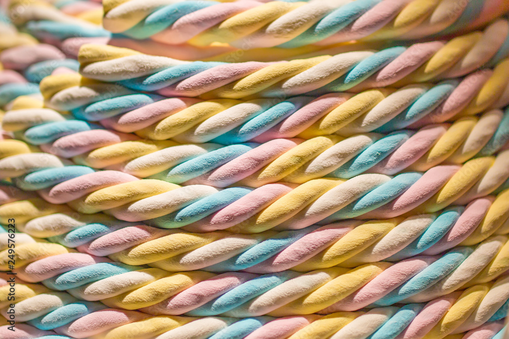 Marshmallow rope sweet candy colorful texture background Marshmallow rope sweet candy colorful texture background
